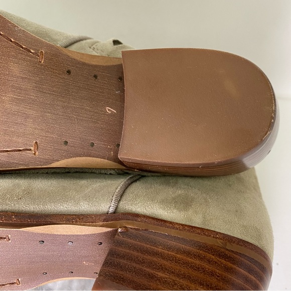 Sam Edelman Petty Suede Ankle Boots Taupe Gray Tan 7 Side Zipper - Picture 10 of 12
